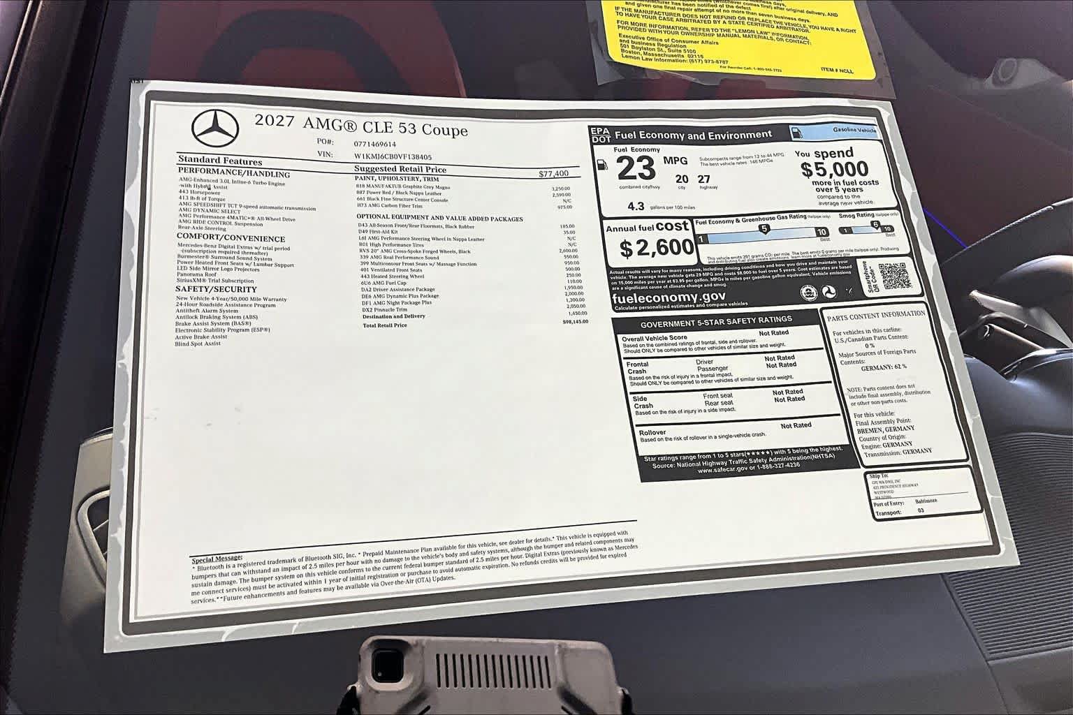 New 2027 Mercedes-Benz CLE 53 AMG 4MATIC Coupe image 18