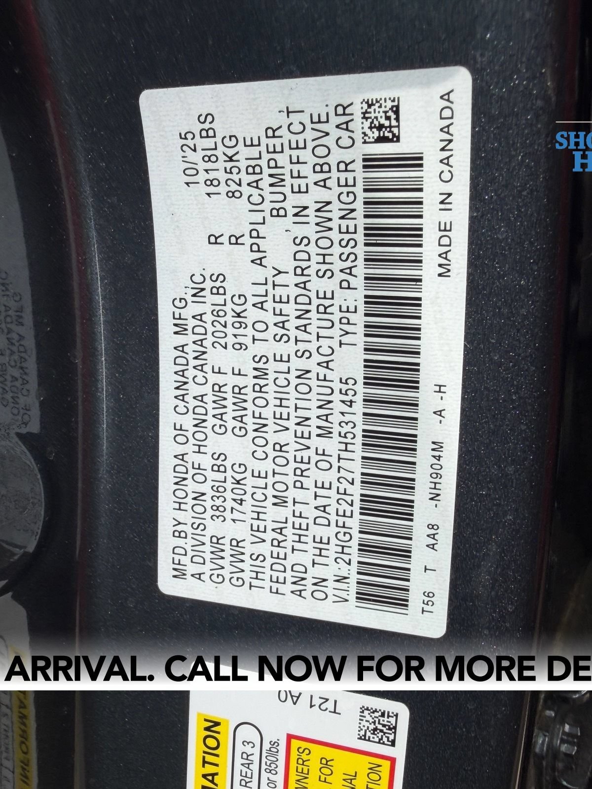 Certified 2026 Honda Civic LX image 11