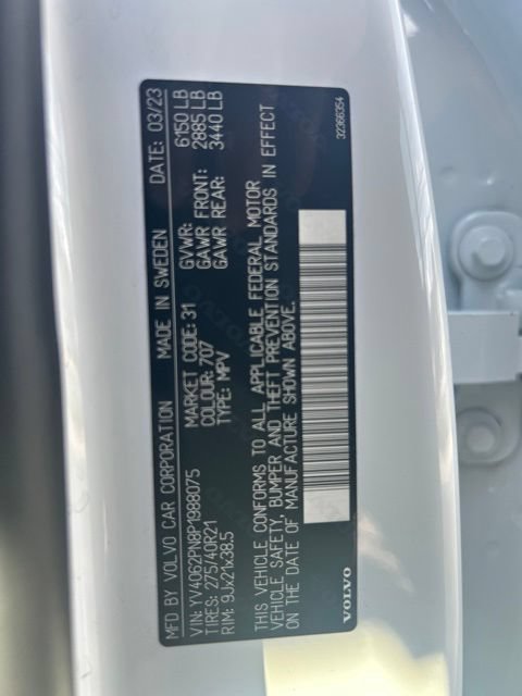 Certified 2023 Volvo XC90 B6 Plus w/ Protection Package Premier AWD/4WD image 30