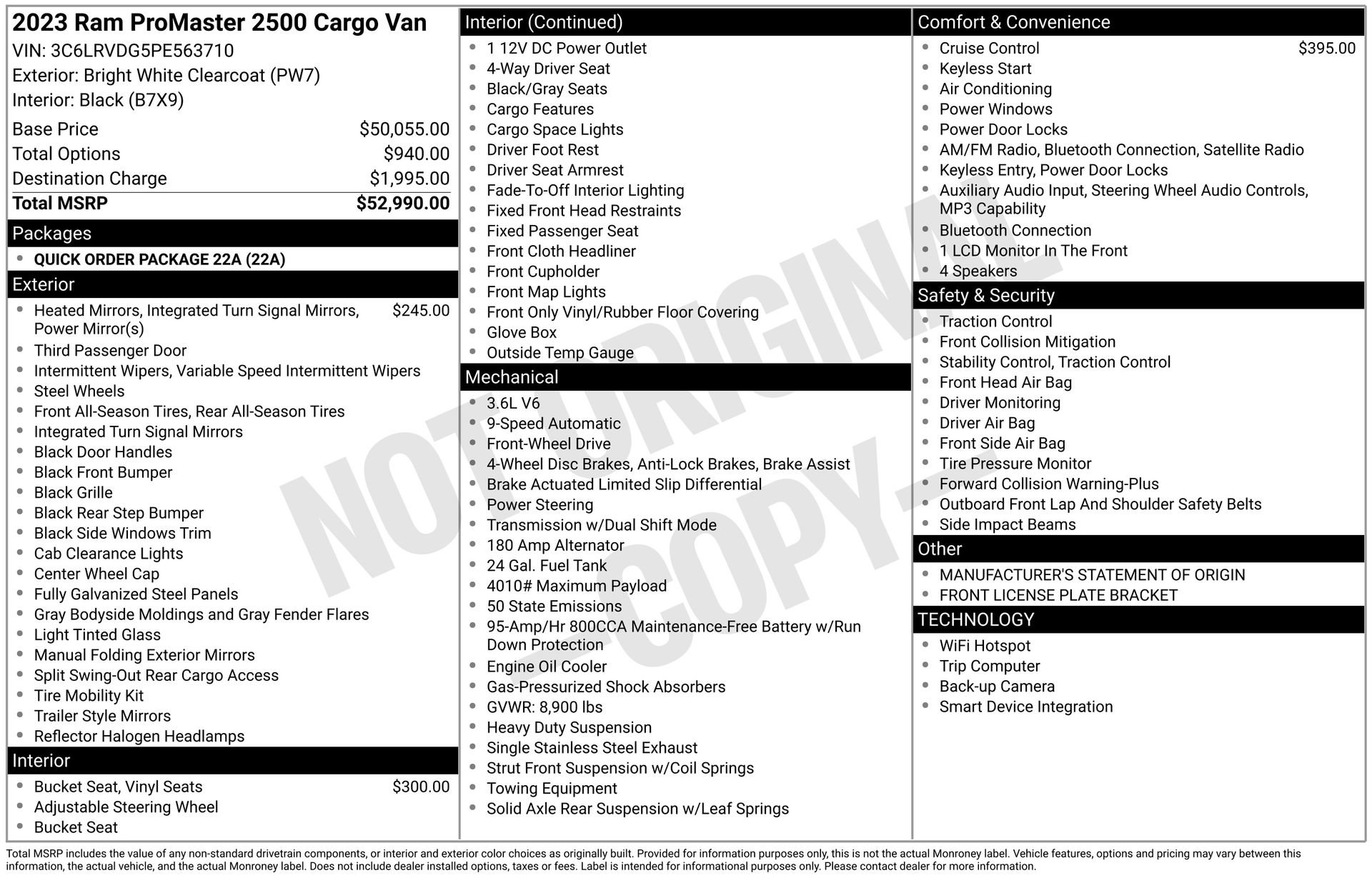Used 2023 RAM ProMaster 2500 FWD image 4