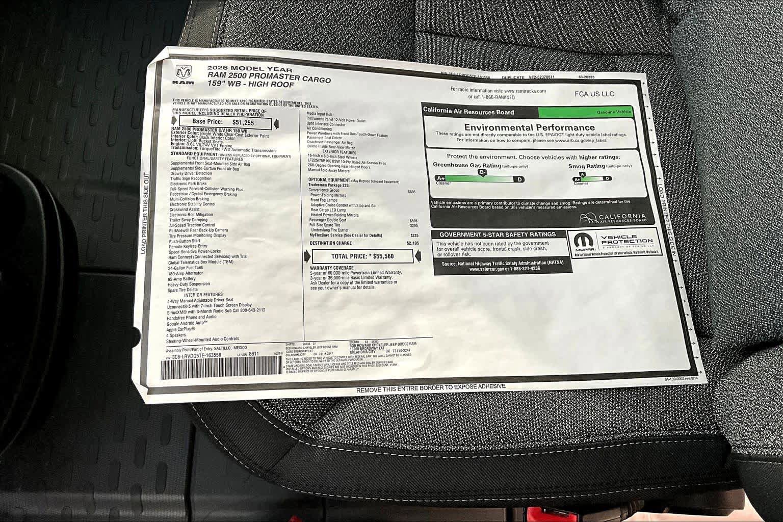 New 2026 RAM ProMaster 2500 w/ Convenience Group FWD image 17
