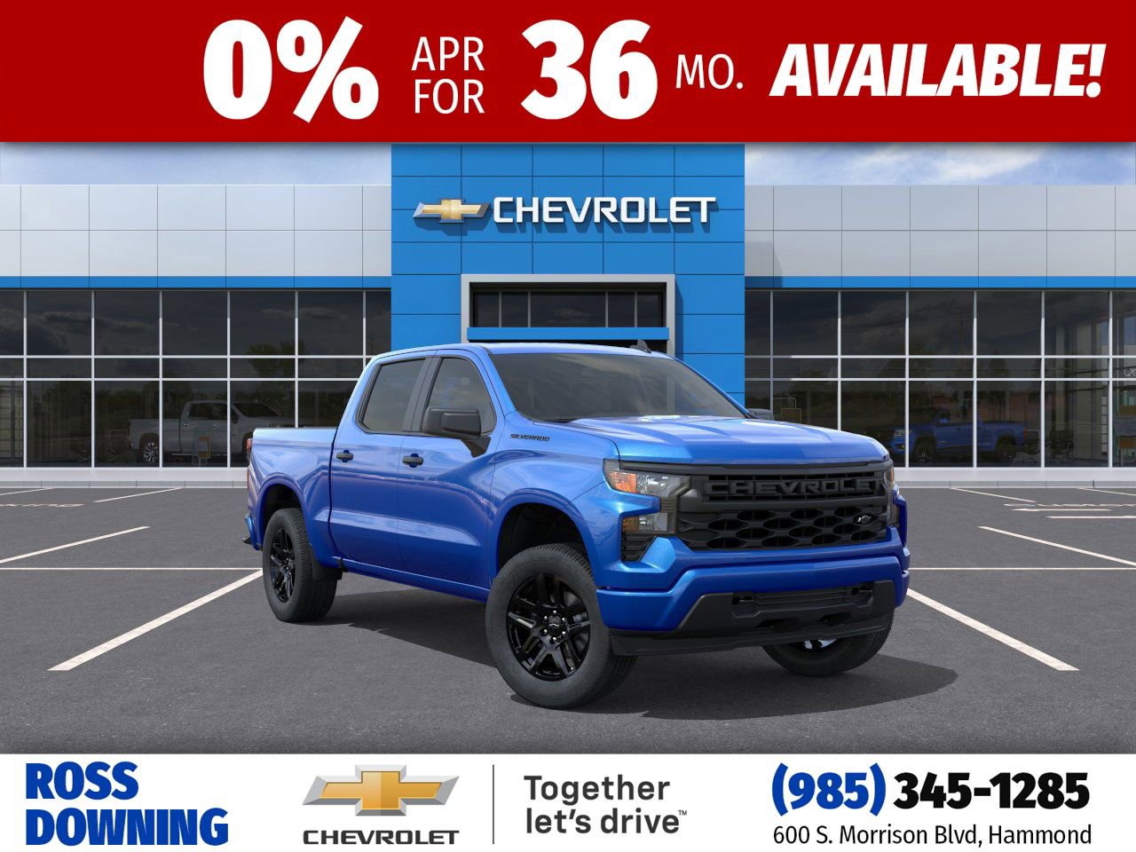 New 2026 Chevrolet Silverado 1500 Custom w/ LPO, Dark Essentials Package