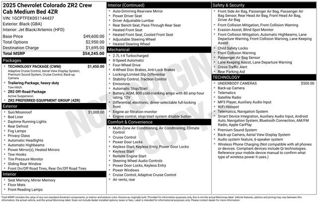 Used 2025 Chevrolet Colorado ZR2 w/ Technology Package AWD/4WD image 27