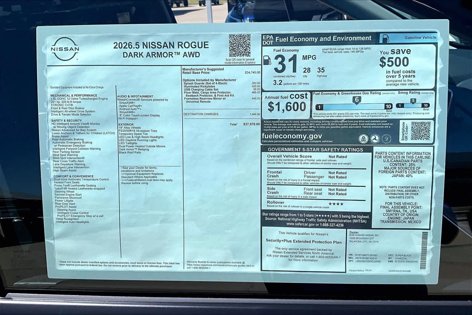 New 2026 Nissan Rogue Dark Armor AWD/4WD image 19