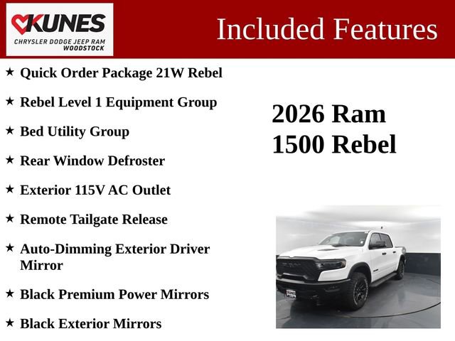 New 2026 RAM 1500 Rebel w/ Bed Utility Group image 3