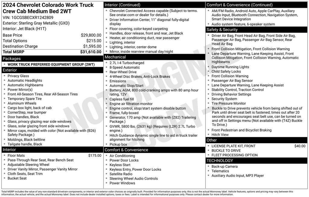 Used 2024 Chevrolet Colorado W/T image 17