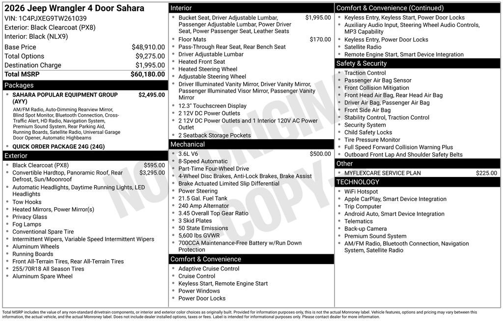 New 2026 Jeep Wrangler Unlimited Sahara AWD/4WD image 9
