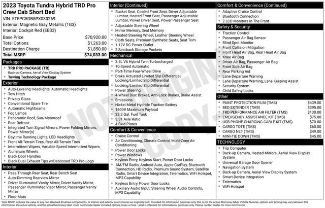 Used 2023 Toyota Tundra TRD Pro AWD/4WD image 39