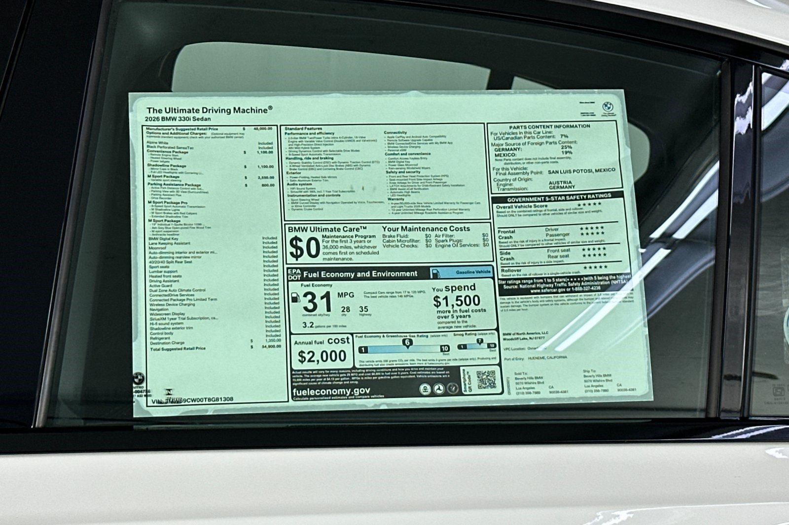 New 2026 BMW 330i Sedan w/ M Sport Package RWD image 29