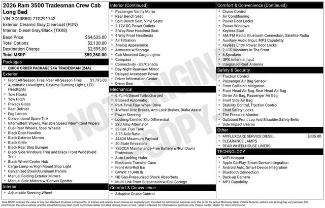 New 2026 RAM 3500 Tradesman AWD/4WD image 26