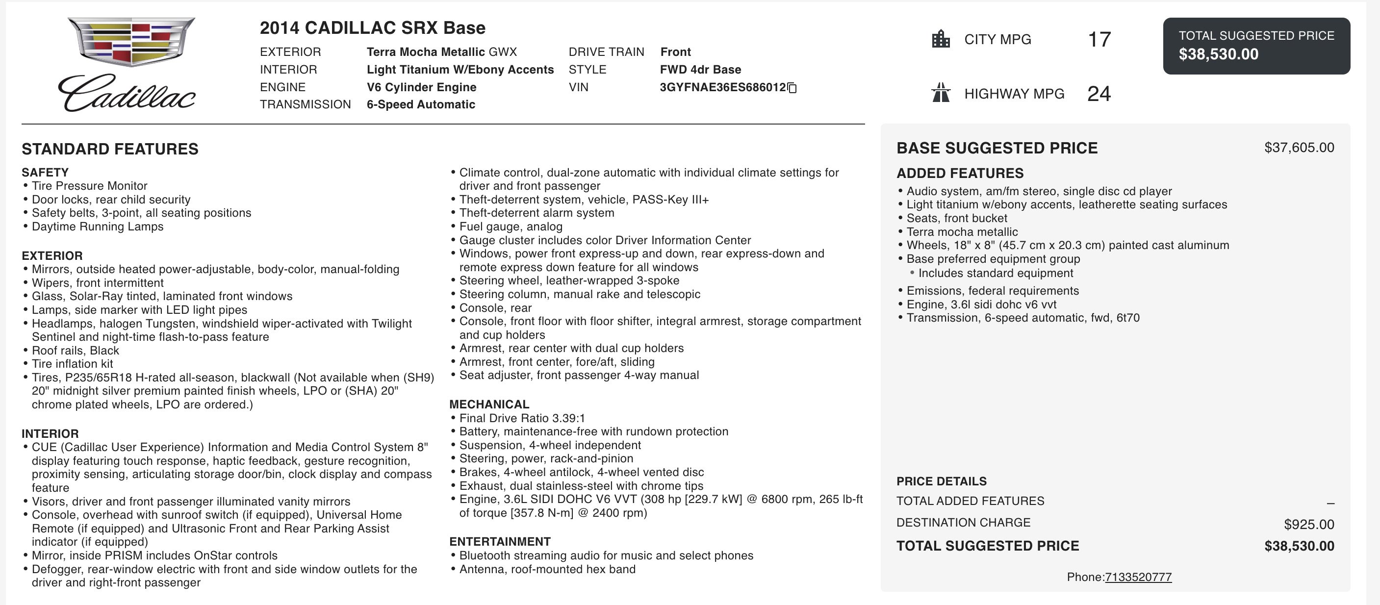 Used 2014 Cadillac SRX FWD image 4