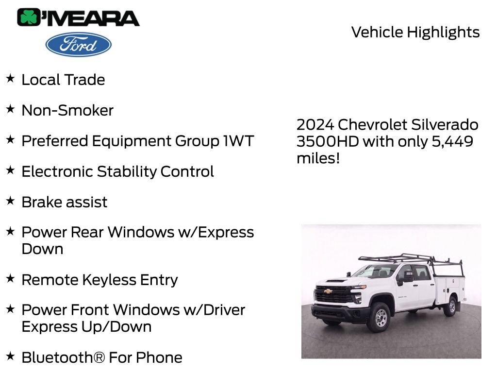 Used 2024 Chevrolet Silverado 3500 W/T w/ WT Fleet Convenience Package AWD/4WD image 7