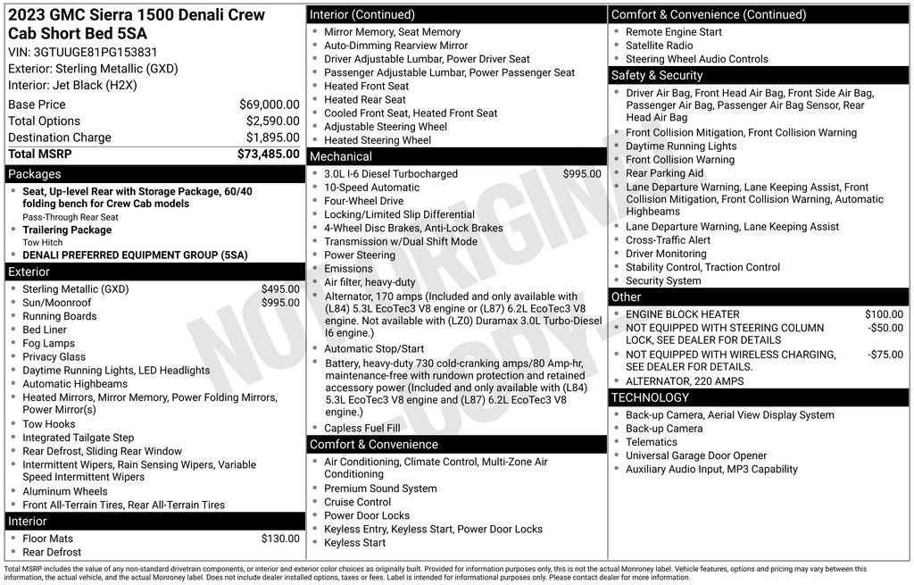 Certified 2023 GMC Sierra 1500 Denali AWD/4WD image 35