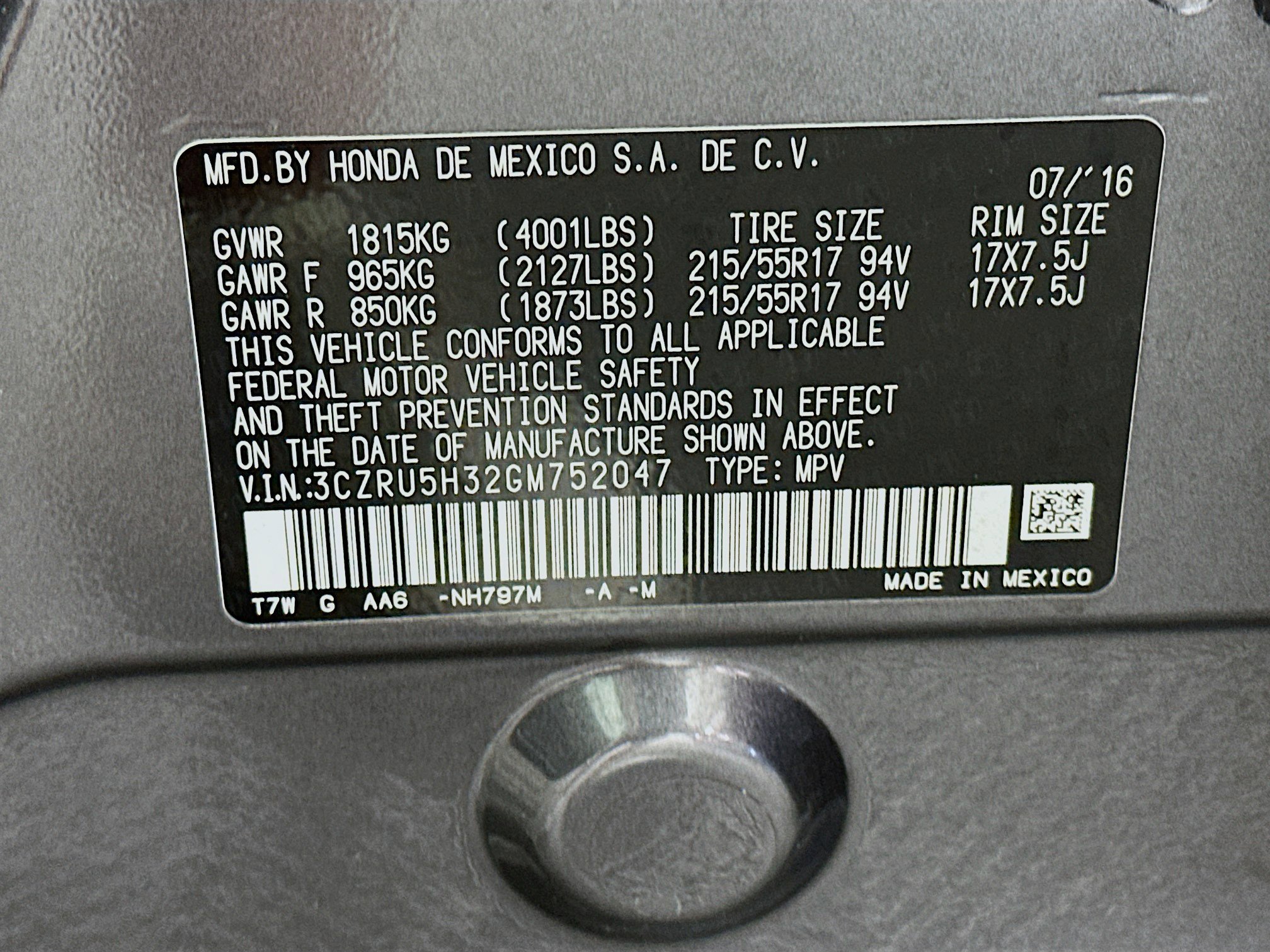 Used 2016 Honda HR-V LX image 12