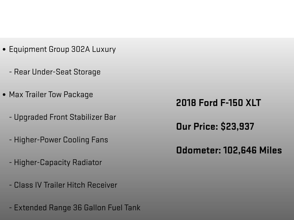 Used 2018 Ford F150 XLT w/ Equipment Group 302A Luxury image 18