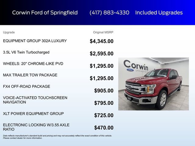 Certified 2020 Ford F150 XLT w/ Equipment Group 302A Luxury image 5