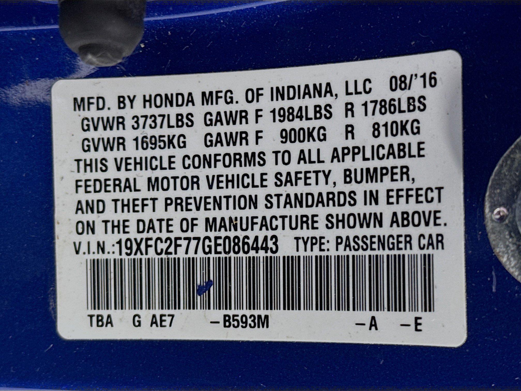 Used 2016 Honda Civic EX image 30