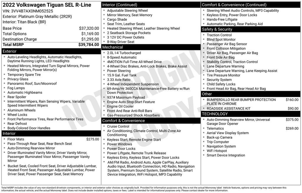 Used 2022 Volkswagen Tiguan SEL R-Line image 6