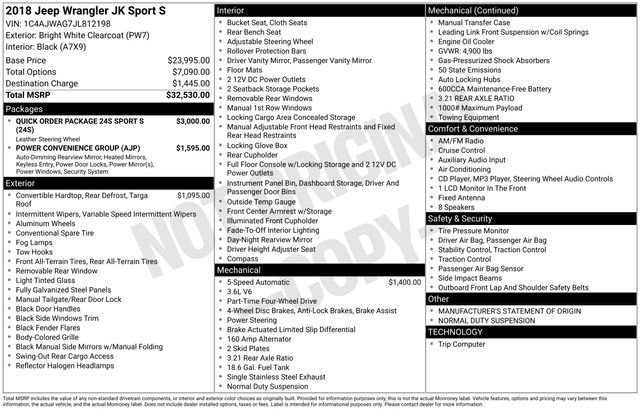 Used 2018 Jeep Wrangler Sport image 3