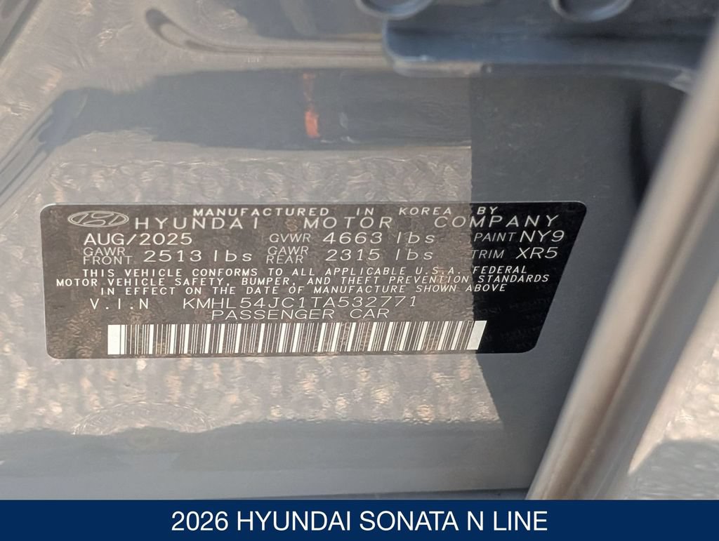 Certified 2026 Hyundai Sonata N Line FWD image 34