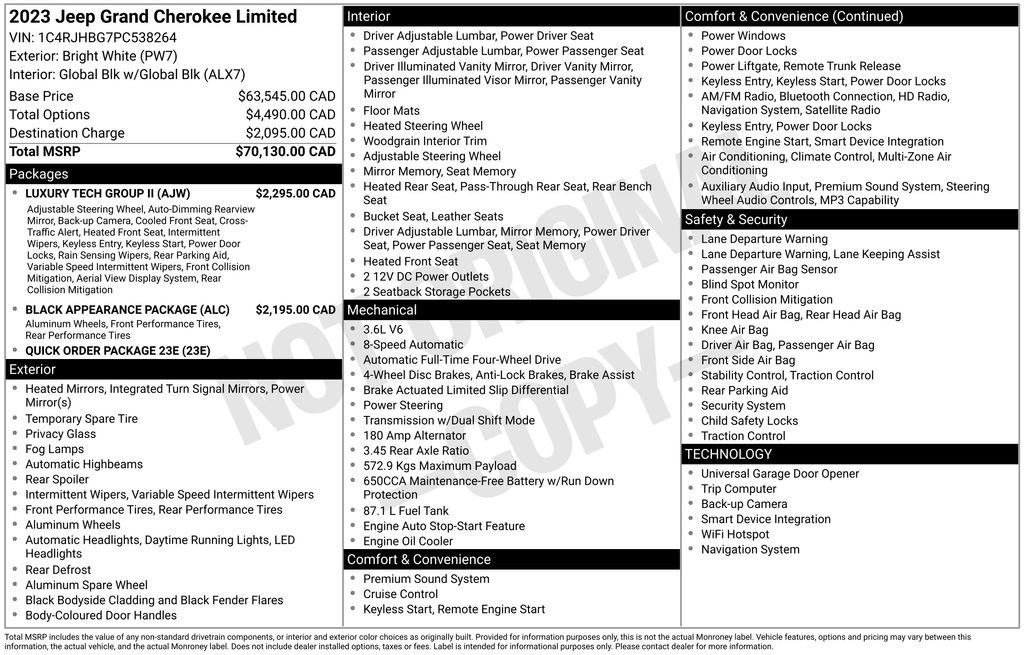 Used 2023 Jeep Grand Cherokee Limited w/ Luxury Tech Group II image 33