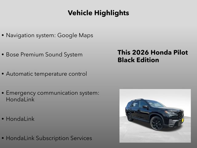 New 2026 Honda Pilot Black Edition image 5