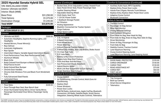 New 2025 Hyundai Sonata SEL image 4