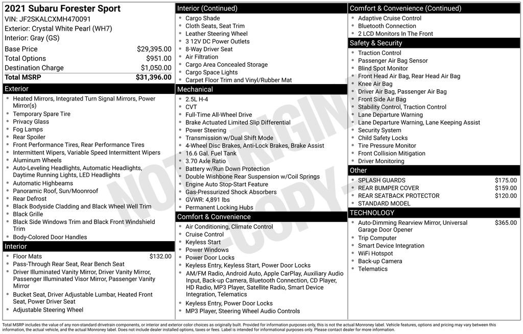 Used 2021 Subaru Forester Sport image 43