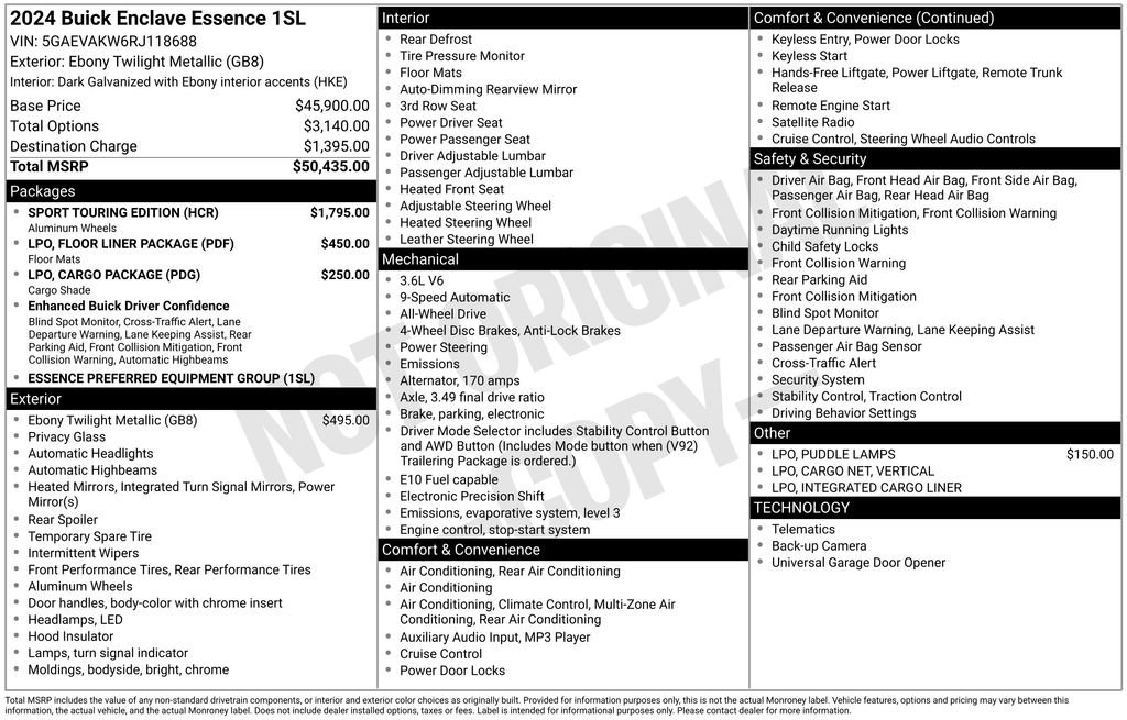 Used 2024 Buick Enclave Essence w/ Sport Touring Edition image 3