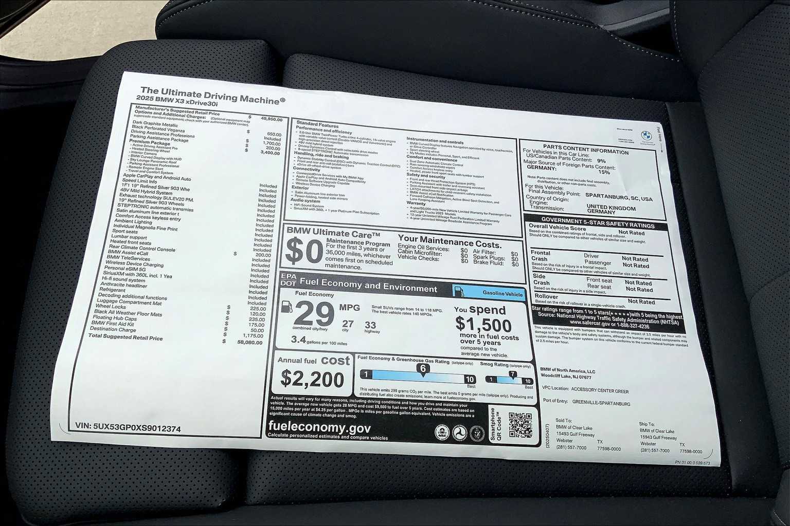 New 2025 BMW X3 xDrive30i w/ Premium Package image 19