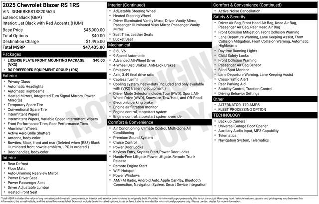 Used 2025 Chevrolet Blazer RS AWD/4WD image 19
