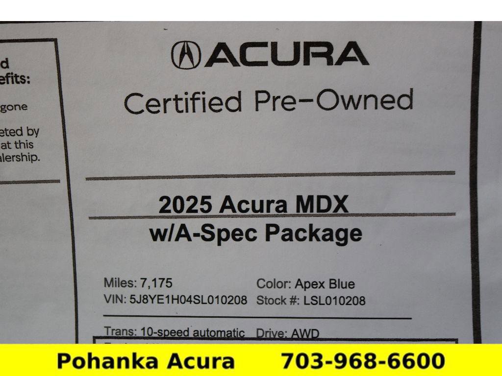 Used 2025 Acura MDX A-Spec image 34