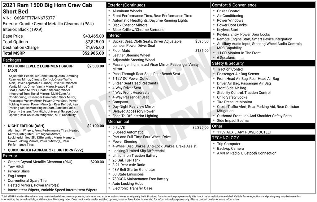 Used 2021 RAM 1500 Big Horn AWD/4WD image 6