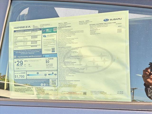 New 2026 Subaru Impreza 2.0i Sport AWD/4WD image 19