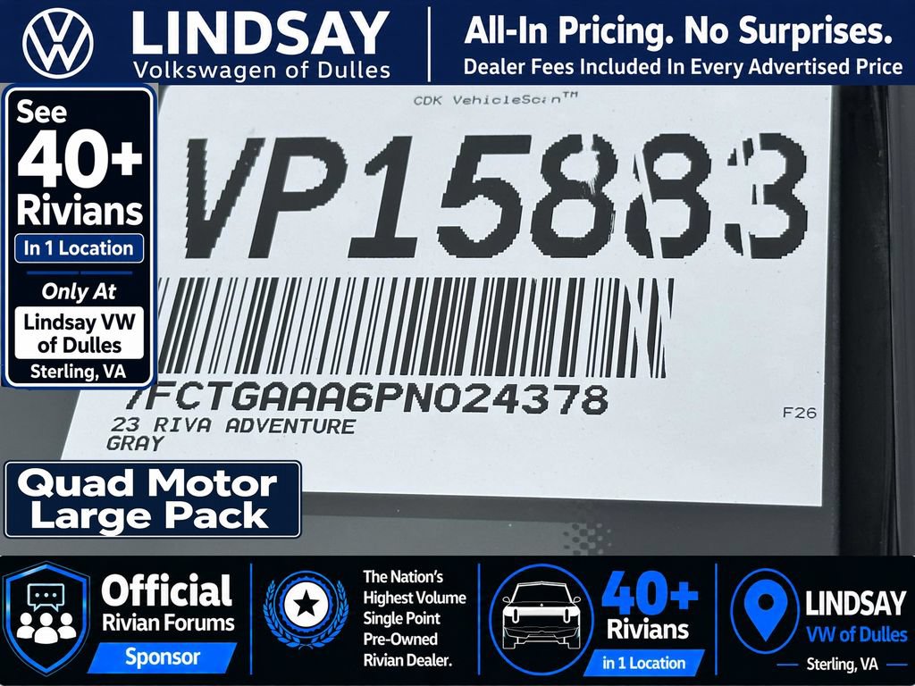 Used 2023 Rivian R1T Adventure AWD/4WD image 30