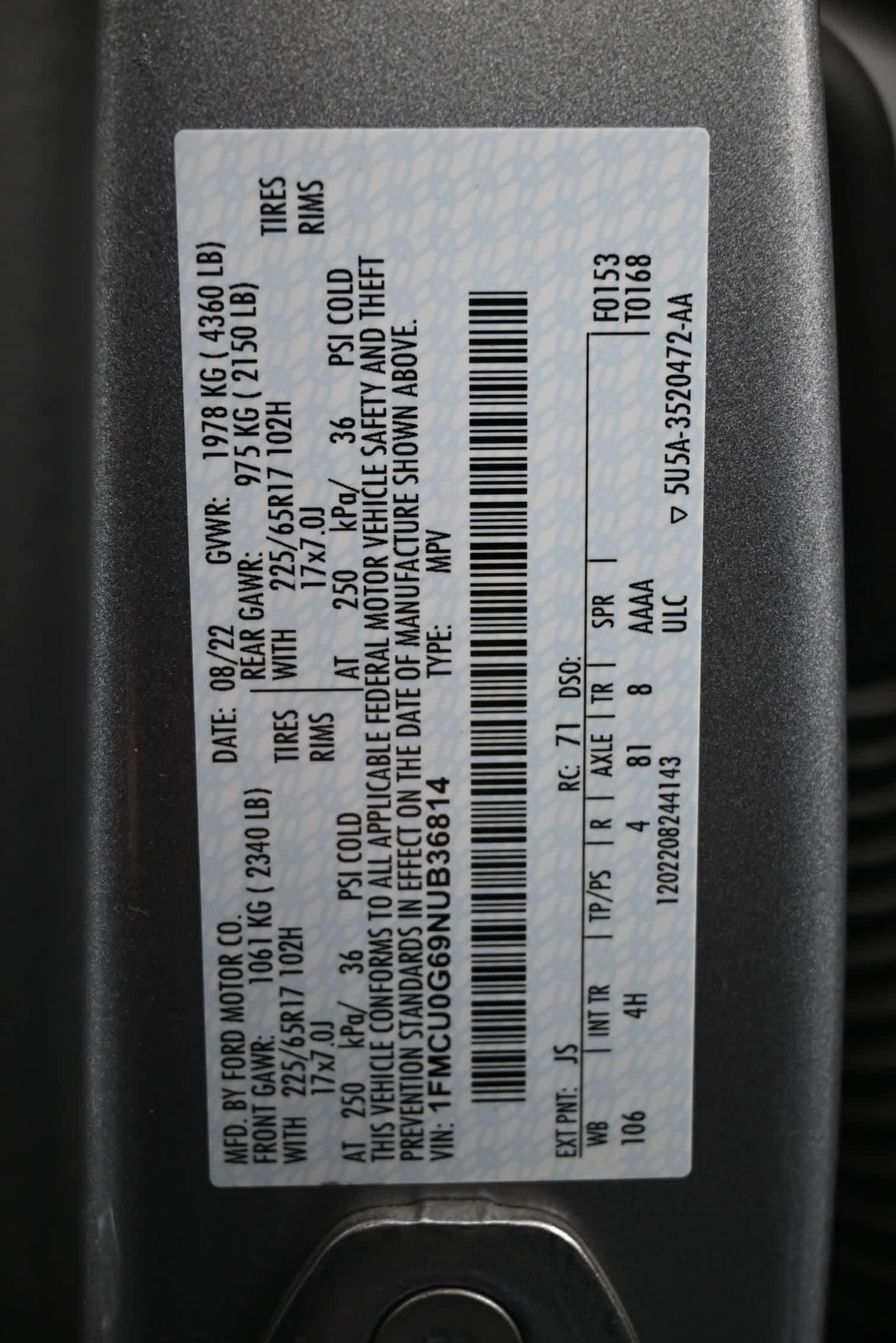 Used 2022 Ford Escape SE w/ Convenience Package FWD image 11