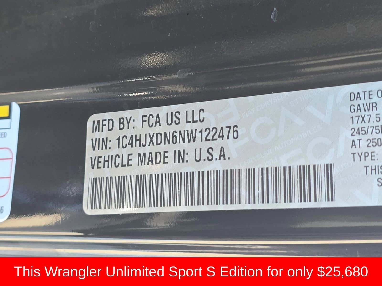 Used 2022 Jeep Wrangler Unlimited Sport image 40