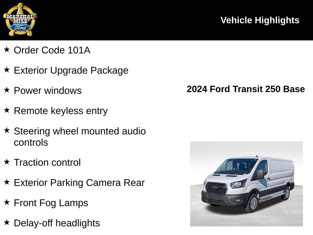 Used 2024 Ford Transit 250 Low Roof w/ Exterior Upgrade Package image 2