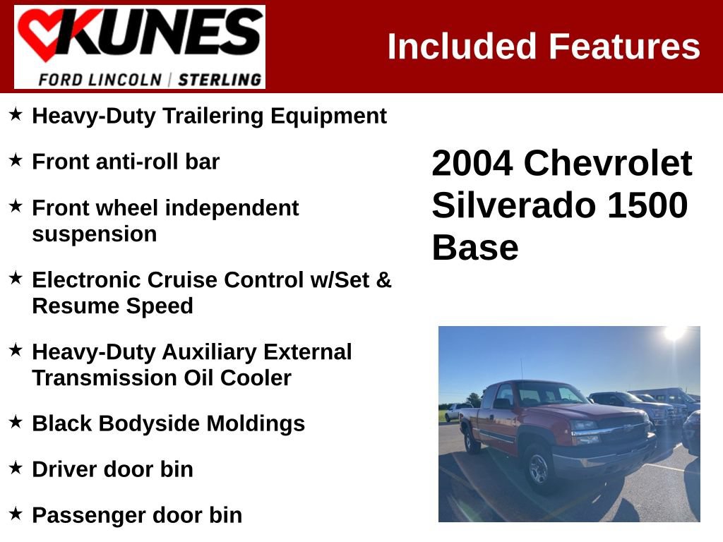 Used 2004 Chevrolet Silverado 1500 4x4 Extended Cab w/ Light Duty Power Package image 2