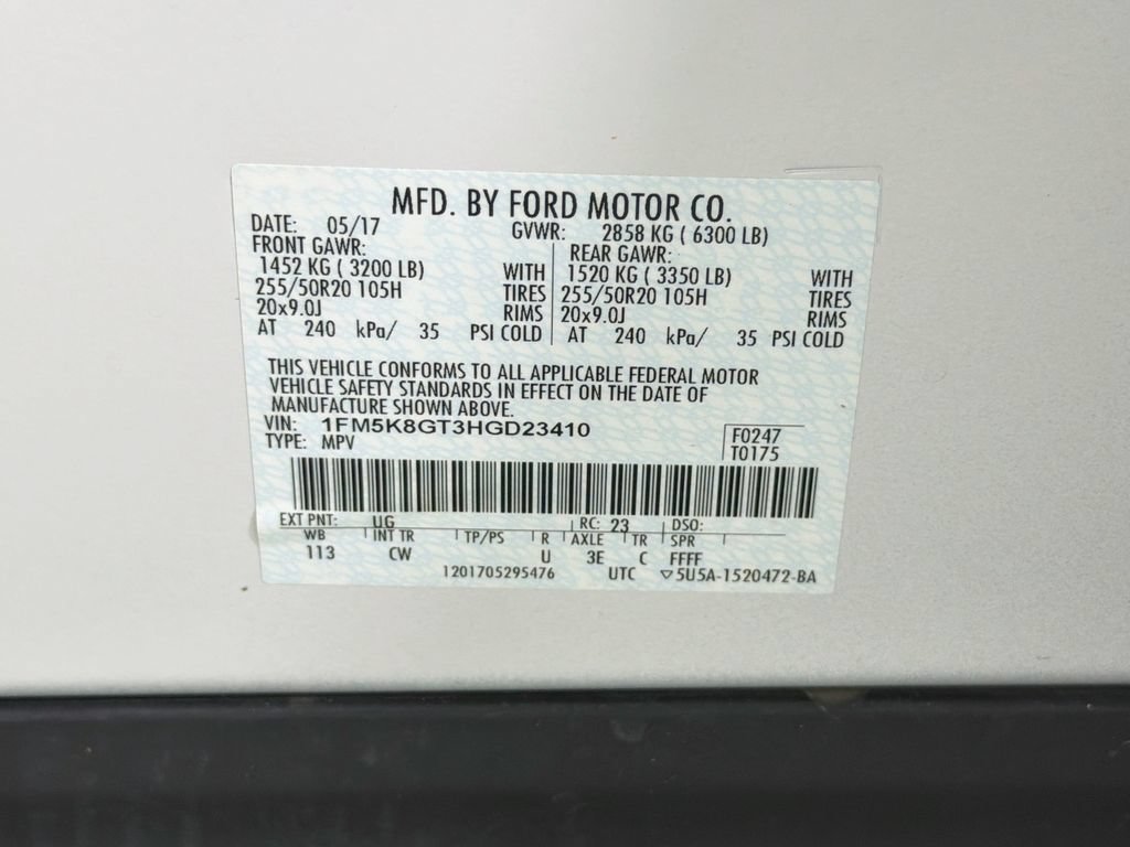 Used 2017 Ford Explorer Sport w/ Equipment Group 401A AWD/4WD image 35