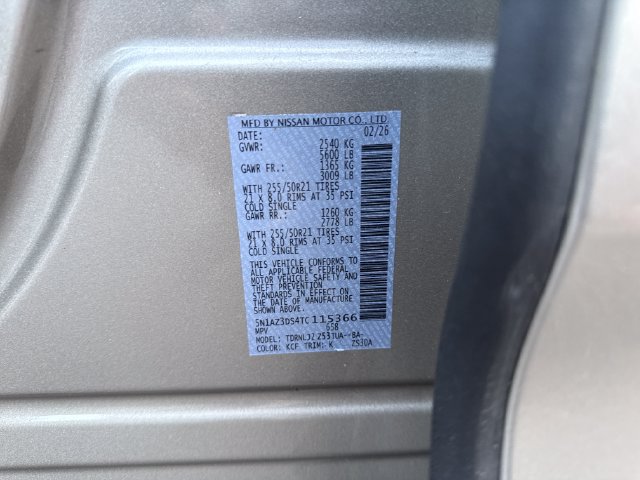 New 2026 Nissan Murano Platinum w/ Cargo Package AWD/4WD image 18