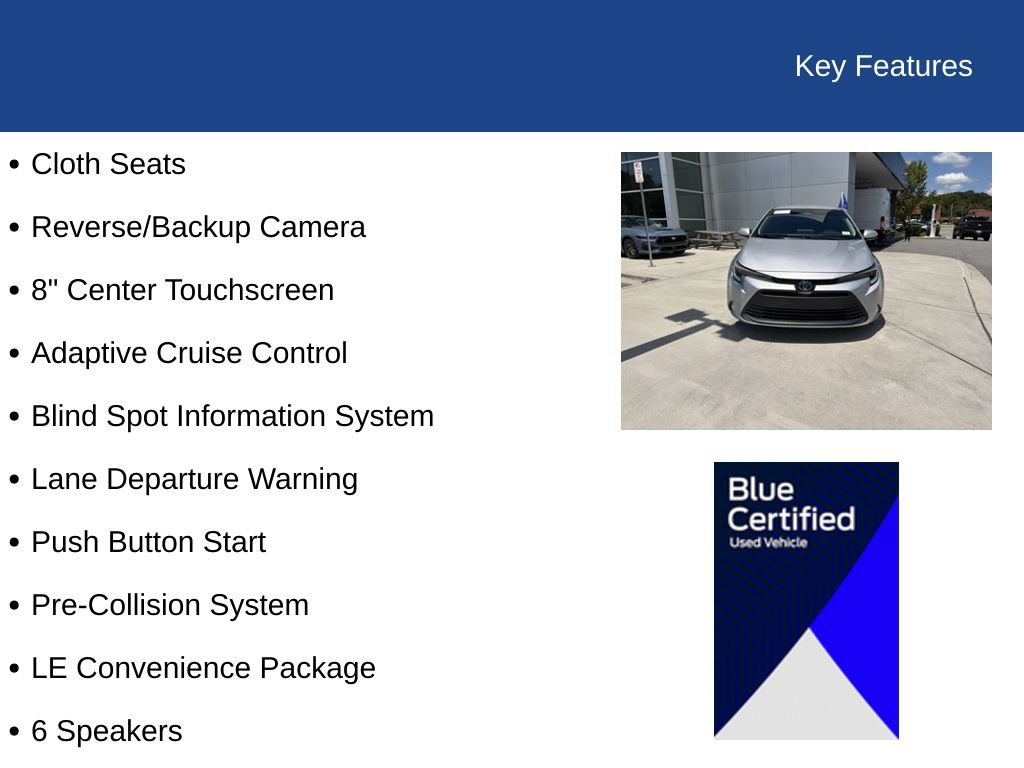 Used 2024 Toyota Corolla LE w/ LE Convenience Package FWD image 30