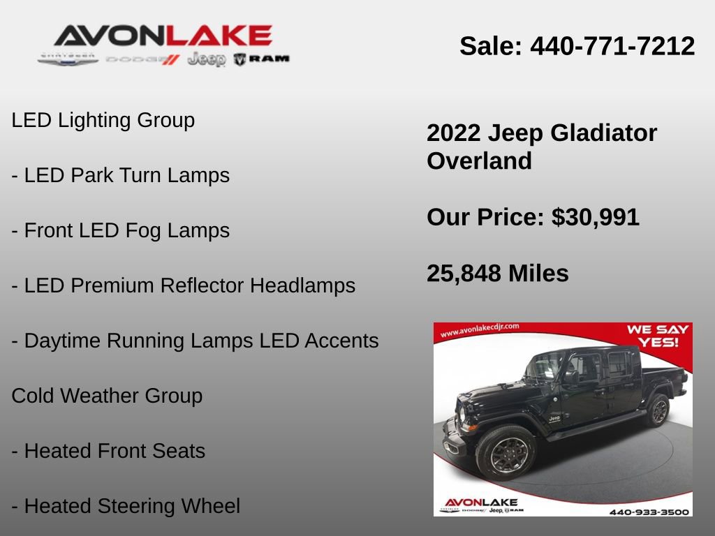 Used 2022 Jeep Gladiator Overland w/ Popular Equipment Package image 12