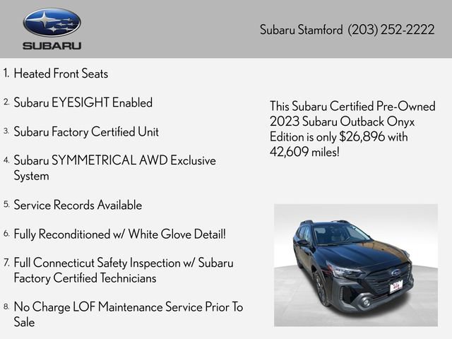 Certified 2023 Subaru Outback Onyx Edition image 2