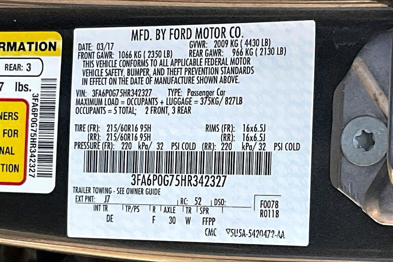 Used 2017 Ford Fusion S FWD image 18