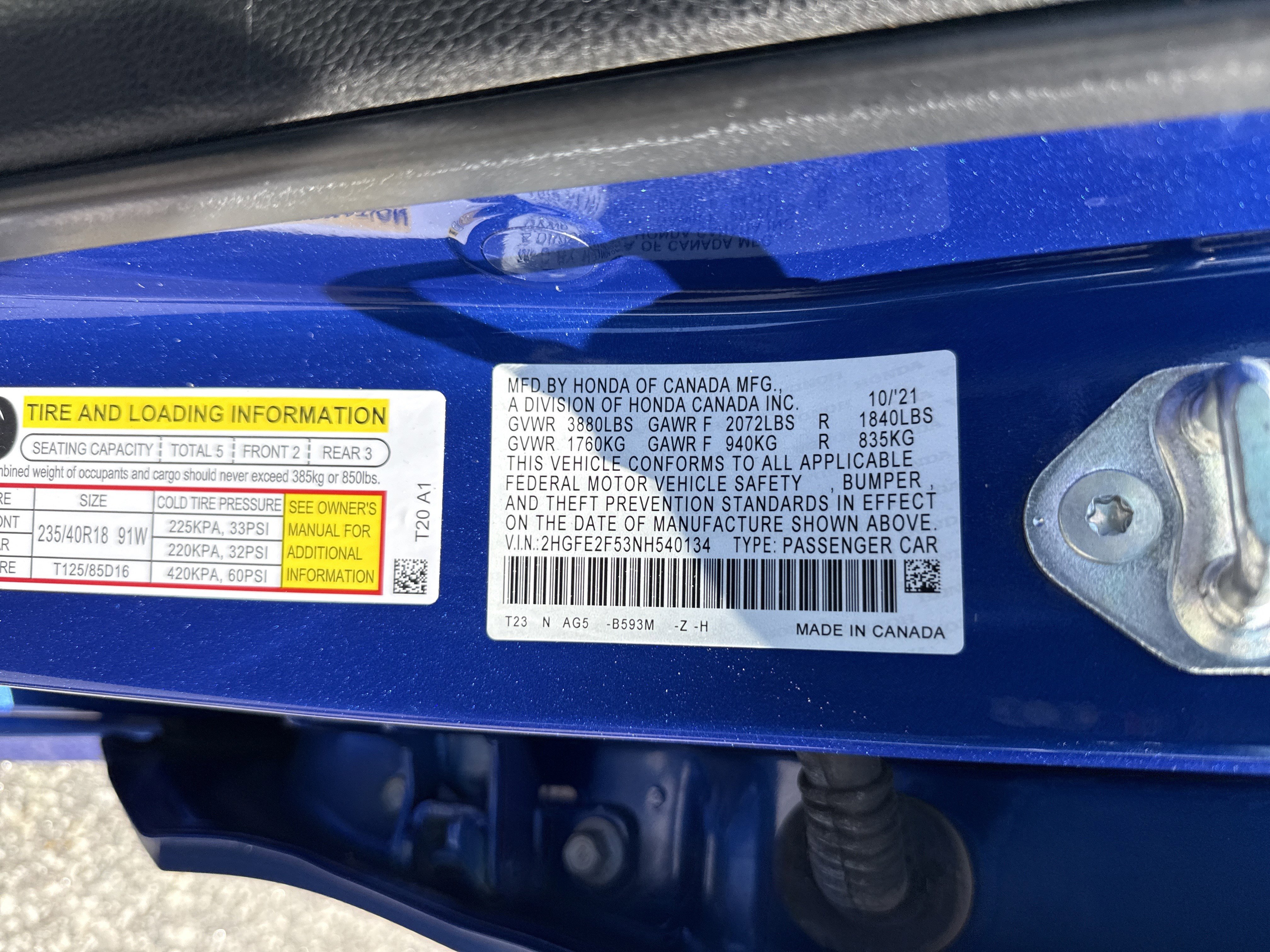 Certified 2022 Honda Civic Sport image 36