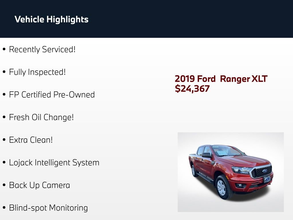 Used 2019 Ford Ranger XLT w/ Trailer Tow Package AWD/4WD image 2