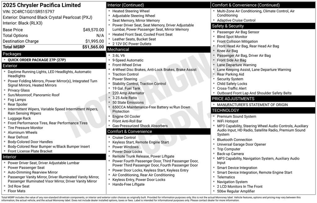 Used 2025 Chrysler Pacifica Limited image 11