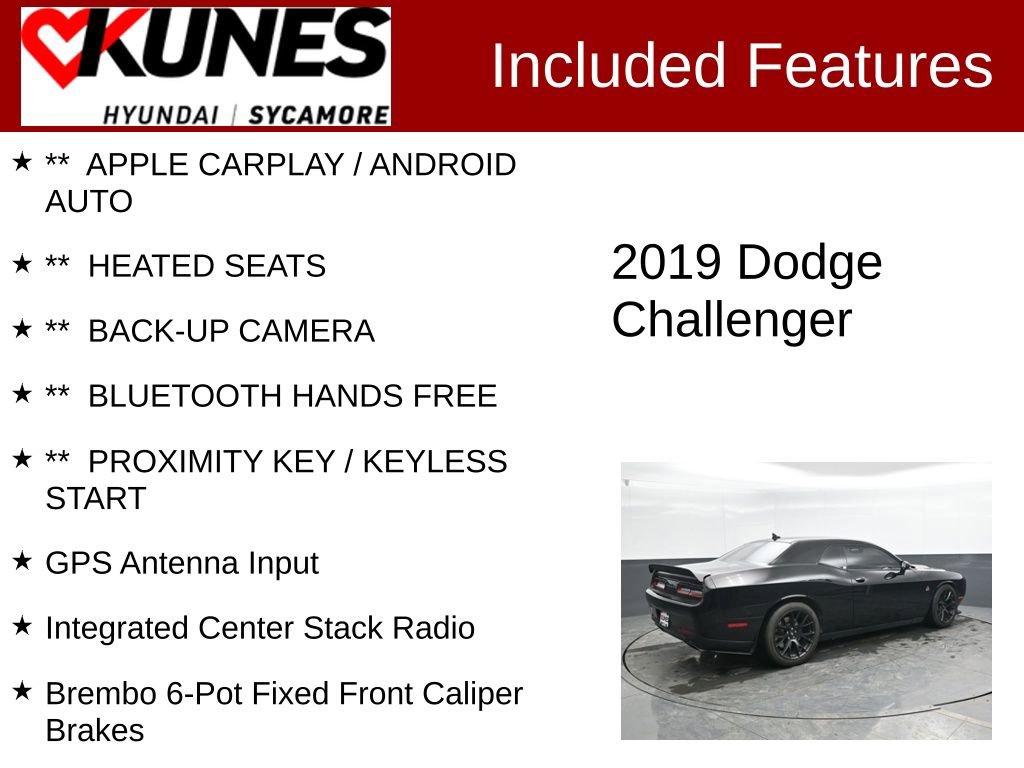 Used 2019 Dodge Challenger R/T Scat Pack w/ Dynamics Package image 2