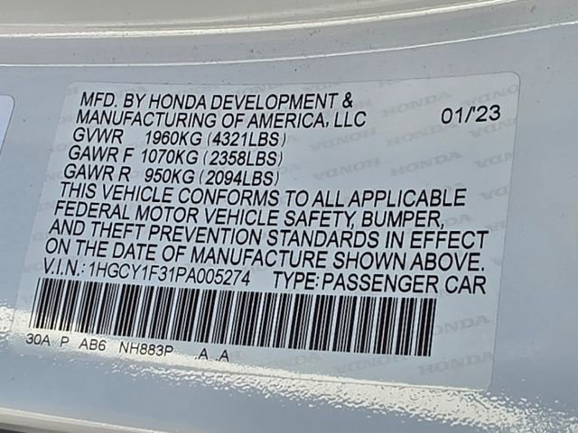 Certified 2023 Honda Accord EX image 33